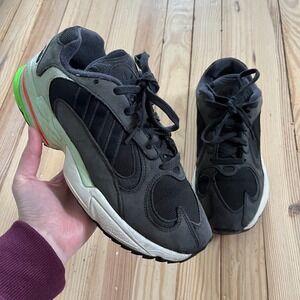 Adidas Yung-1 Grey Solar Green Hi-Res Orange Mens 8.5 Chunky Sneakers Y2K Casual